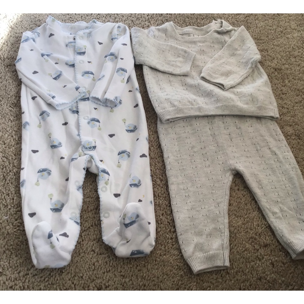 Luxe Threads, Size Birth to 3 Months and Janie and Jack set, Size 0 to 3 Months